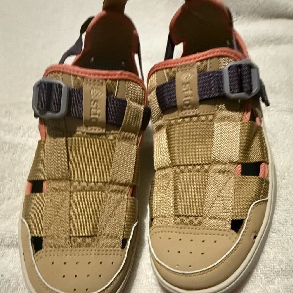 Stio women Tan and Coral Sandals